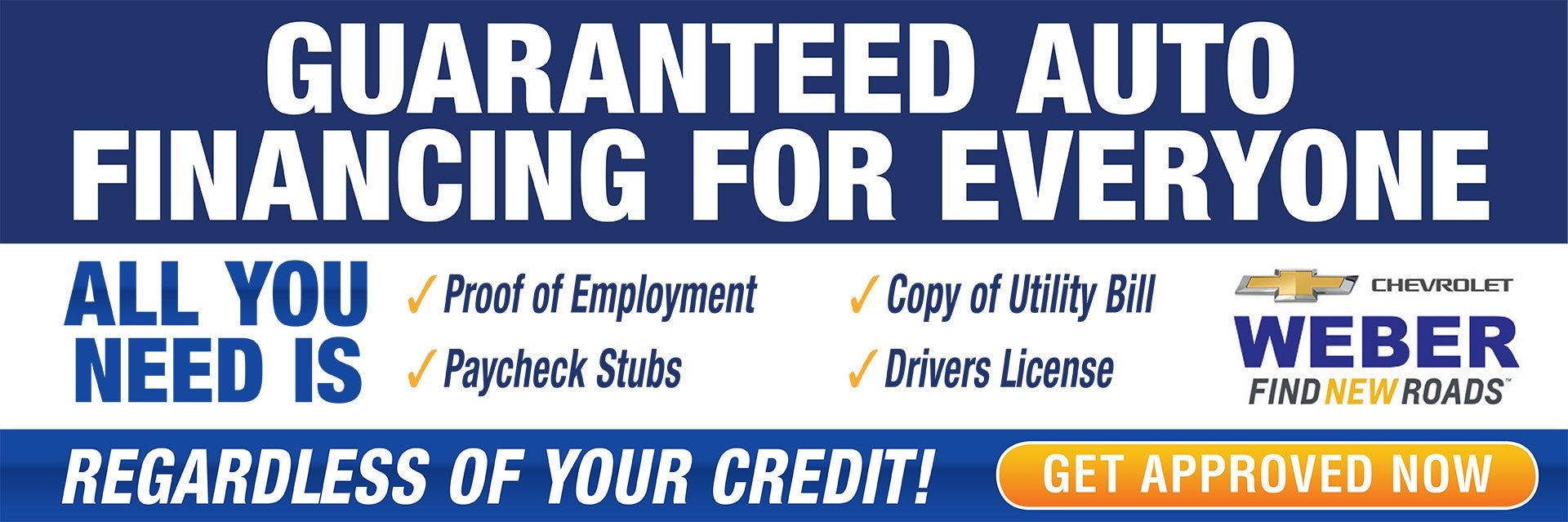 Guaranteed Auto Financing for Everyone at Weber Chevrolet in St. Louis MO